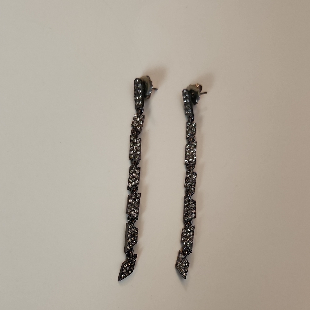 Stiletto Elegant Silver Drop Earrings
